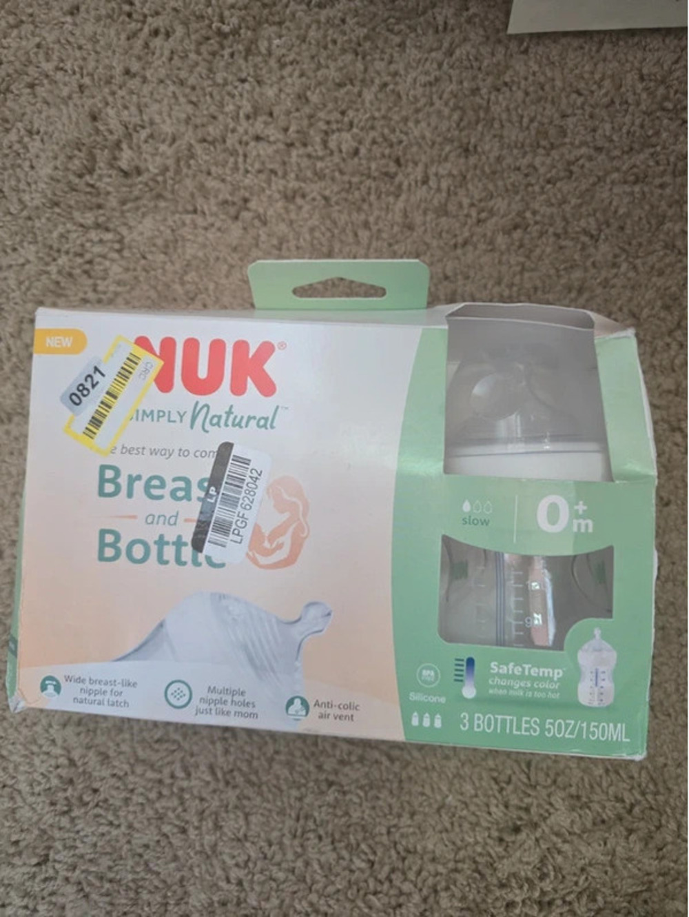 Brand new baby bottles from NUK item 821 bin 9